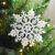 Xonor 36 Stück Kunststoff Weihnachten Glitzer Schneeflocke Ornamente Weihnachtsbaumschmuck weiß - 1