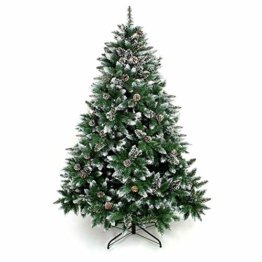 Yorbay Weihnachtsbaum Tannenbaum mit Ständer 120cm-240cm für Weihnachten-Dekoration Mehrweg (Weihnachtsbaum mit Schnee, 150cm) - 1