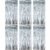 (1m x 2m) 6 stk Lametta Vorhänge Dekoration Folie Vorhang Glitzer Deko Glänzende Fransenvorhang Fransen Party Hintergrund Folien Glitzervorhang Schimmer Weihnachten (Silber) - 1