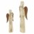 2 Deko Engel aus Holz, Natur/Rost Optik, 28 + 38 cm hoch, Adventsdeko, Weihnachtsdeko-Figur - 4