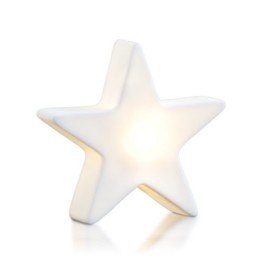 8 seasons design| Kleiner LED Stern Shining Star Micro XS (9,5 cm, Neu mit Batterie-Schutzfolie, kabellos, Dekostern, Sterngeschenk, Mitbringsel) weiß - 1