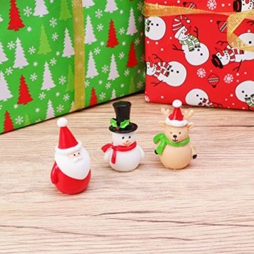 Amosfun 13 stücke Weihnachten Miniatur Ornamente Desktop Handwerk Micro Landschaft Harz Weihnachten X'Mas Decor kleine Ornamente schneemann weihnachtsmann Weihnachtsbaum(zufällig) - 4