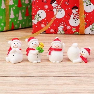 Amosfun 13 stücke Weihnachten Miniatur Ornamente Desktop Handwerk Micro Landschaft Harz Weihnachten X'Mas Decor kleine Ornamente schneemann weihnachtsmann Weihnachtsbaum(zufällig) - 7