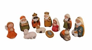 ARTECSIS 11-teiliges Set Krippenfiguren 7,5 cm Weihnachtskrippe Weihnachtsfiguren aus Keramik - 2