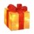 Bambelaa! 3er Led Deko Geschenke Leucht Boxen Timer Weihnachts Dekoration Weihnachtsdeko Beleuchtet Deko Weihnachten (Gelb) - 3