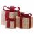 Bambelaa! 3er Led Deko Geschenke Leucht Boxen Timer Weihnachts Dekoration Weihnachtsdeko Beleuchtet Deko Weihnachten (Gelb) - 4