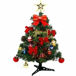 Bcamelys Geschmückter Weihnachtsbäume, 45 cm Mini Künstlicher Weihnachtsbaum, Deko Tannenbaum Mit Dekorationspaket, Weihnachtsdekoration für Zuhause und Büro - 1