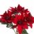 Botanic-Haus künstlicher Edel-Mini-Poinsettienbusch (Weihnachtsstern) mit 7 Blüten, samtig Farbe: rot - 2