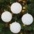 Christmas Concepts® Packung mit 5 - extra große 100mm Weihnachtsbaumkugeln - weißer schillernder Schein Verziertes Baubles - 3