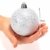 com-four® 6X Weihnachtskugeln - Christbaumkugeln aus bruchsicherem Kunststoff für Weihnachten - Baumschmuck für den Christbaum, Ø 8 cm (weiß/silberfarben) - 3
