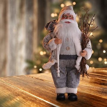 DecoKing 46234 Weihnachtsmann 46 cm Nikolaus Weihnachtsfigur Weihnachtsdeko Weihnachtsschmuck Weihnachten Vlad - 3