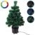Deuba Weihnachtsbaum 60 cm Farbwechselspiel 9 Verschiedene Lichteffekte Glasfaser Christbaum Tannenbaum Klein Mini Tischbaum - 2