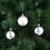 Deuba Weihnachtskugeln 54er Set Weihnachtsdeko matt glänzend Glitzer christbaumkugeln Silber Ø 3 4 6 cm innen außen - 2