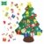 EKKONG Filz Weihnachtsbaum Set Edition 30 Pcs Ornamente Wand Dekor Für Kinder Weihnachten Geschenk Home Tür Wand Dekoration - 1