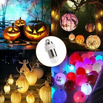 Eyscoco 30 x Mini LED-Ballons Lichter,Led Luftballons Lichter Wasserdicht Beleuchtung Warmweiß Nicht-blinkend,Led Ballonlichter Für Papierlaterne Ballons Blumendekoration,Hochzeit,Weihnachten Party - 2