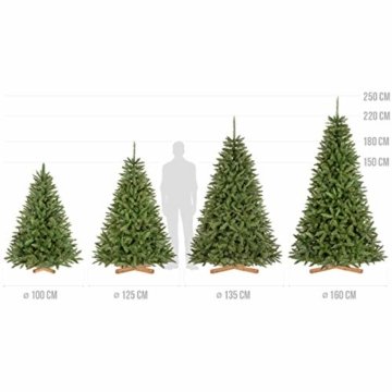 FairyTrees künstlicher Weihnachtsbaum FICHTE Natur, Baumstamm grün, Material PVC, inkl. Holzständer, 180cm - 6