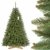 FairyTrees künstlicher Weihnachtsbaum FICHTE Natur, grüner Stamm, Material PVC, inkl. Holzständer, 220cm, FT01-220 - 1