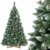 FairyTrees künstlicher Weihnachtsbaum Kiefer, Natur-Weiss beschneit, Material PVC, echte Tannenzapfen, inkl. Holzständer, 220cm, FT04-220 - 1