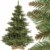 FairyTrees künstlicher Weihnachtsbaum NORDMANNTANNE, grüner Stamm, Material PVC, inkl. Holzständer, 150cm, FT14-150 - 1