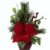 Flair Flower Gesteck Weihnachtsstern auf Apfel-Topf Poinsettie Kunstblume Weihnachtsblume Winterblume Blume Pflanze Arrangement Weihnachtsdeko Tischdeko, rot, 33x23x11 cm - 2