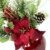 Flair Flower Gesteck Weihnachtsstern auf Apfel-Topf Poinsettie Kunstblume Weihnachtsblume Winterblume Blume Pflanze Arrangement Weihnachtsdeko Tischdeko 2er Set, rot, 24x17x9 cm - 2