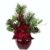 Flair Flower Gesteck Weihnachtsstern auf Apfel-Topf Poinsettie Kunstblume Weihnachtsblume Winterblume Blume Pflanze Arrangement Weihnachtsdeko Tischdeko 2er Set, rot, 24x17x9 cm - 3