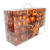Geschenkestadl 1728S 100 Weihnachtskugeln und Baumspitze Stern (Orange) - 
