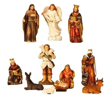 Geschenkestadl Krippenfiguren 11-teiliges Set Krippe Figuren bis 8,5 cm Weihnachten Maria Josef Jesus - 1