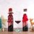 Gitua 10 Satz Weinflasche Abdeckung, Schöne Weihnachten Flaschen Hut und Schal Set für Weihnachtsfeier Tischdeko & Geschenkverpackung - 2