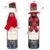 Gitua 10 Satz Weinflasche Abdeckung, Schöne Weihnachten Flaschen Hut und Schal Set für Weihnachtsfeier Tischdeko & Geschenkverpackung - 3