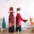 Gitua 10 Satz Weinflasche Abdeckung, Schöne Weihnachten Flaschen Hut und Schal Set für Weihnachtsfeier Tischdeko & Geschenkverpackung - 4