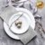 GRUBly Servietten Silber | Stoffähnlich [50 Stück] | Hochwertige Silberne Servietten, Tischdekoration für Weihnachten, Hochzeit, Geburtstag, Feiern | 40x40cm | AIRLAID QUALITÄT - 4