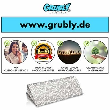 GRUBly Servietten Silber | Stoffähnlich [50 Stück] | Hochwertige Silberne Servietten, Tischdekoration für Weihnachten, Hochzeit, Geburtstag, Feiern | 40x40cm | AIRLAID QUALITÄT - 6