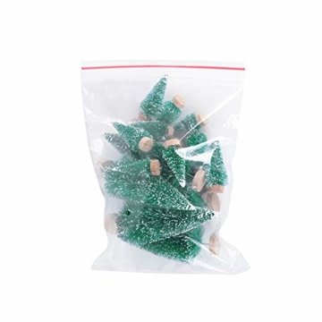 (H: 4.5cm+6.5cm+8.5cm+12.5cm) 30 Stück Mini Weihnachtsbaum Künstlich Klein Mini Tannenbaum Christbaum mit Ständer Weihnachtsdeko Weihnachten Tischdeko Winterdeko Geschenk Decoration oder Modellbau - 4