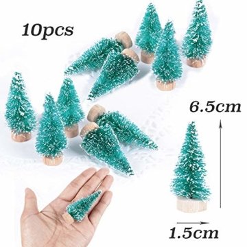 (H: 4.5cm+6.5cm+8.5cm+12.5cm) 30 Stück Mini Weihnachtsbaum Künstlich Klein Mini Tannenbaum Christbaum mit Ständer Weihnachtsdeko Weihnachten Tischdeko Winterdeko Geschenk Decoration oder Modellbau - 6