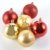 HEITMANN DECO 25er Set Christbaumkugeln 5,5 cm - Weihnachtsbaum Deko zum Aufhängen - Weihnachtskugeln Kunststoff - Rot Gold Glänzend - 2
