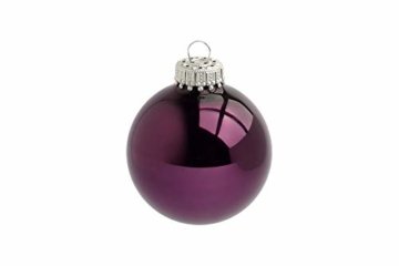 HEITMANN DECO Krebs & Sohn 20er Set Glaskugeln - Weihnachtsbaumschmuck zum Aufhängen - Christbaumkugeln Sortiment - Beere Silber - 6