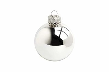 HEITMANN DECO Krebs & Sohn 20er Set Glaskugeln - Weihnachtsbaumschmuck zum Aufhängen - Christbaumkugeln Sortiment - Beere Silber - 7