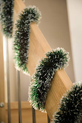 HEITMANN DECO Tannengirlande für Innen - natürliche Deko - Dekogirlande - Weihnachtsgirlande - grün mit weißen Spitzen - 1