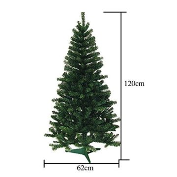 Hengda® Einzigartiger Künstlicher Weihnachtsbaum Baum Dekobaum Kunstbaum mit Ständer Christbaum 120CM Tannenbaum Grün - 2
