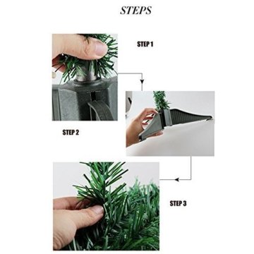 Hengda® Einzigartiger Künstlicher Weihnachtsbaum Baum Dekobaum Kunstbaum mit Ständer Christbaum 120CM Tannenbaum Grün - 7