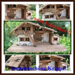 Holzbau Fuchs Weihnachtskrippe- Krippe Krippenstall Weihnachten-Weihnachtskrippe (Krippe W20 ohne Figuren) - 1