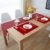 homeasy Platzdeckchen Rot Filz Tischuntersetzer Abwischbar 4er Tischset Abstellen von Tellern, Tassen und Gläsern für Zuhause Restaurant Speisetisch - 2