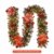 Inlaf Weihnachts Girlande, Weihnachtsgirlande mit LED Tannengirlande Tannenzweiggirlande Deko Lichterkette Treppe Christmas Decorations 2.7m (Rot) - 3