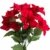 Jasaco künstlicher Poinsettienbusch (Weihnachtsstern) mit 9 Blüten, samtig Farbe: rot - 3