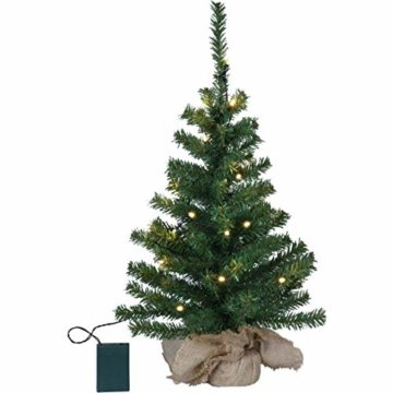 Kamaca LED Künstlicher Weihnachtsbaum Tannenbaum im Beutel mit Timer und 10 warm weissen LED Höhe 45 cm zum individuellen Dekorieren (im Jute Sack 45 x 25 cm) - 5