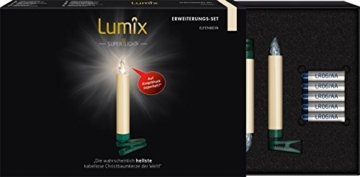 Krinner LUMIX SuperLight Elfenbein kabellose Power LED Christbaumkerzen 5er Erweiterungs-Set (In-& Outdoor IP44), ABS Kunststoff, 1.7 x 1.7 x 12.5 cm - 1