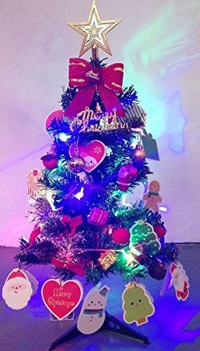 Künstlicher Weihnachtsbaum, outgeek Tannenbaum Christbaum 60cm(24'') grün Weihnachtsbaum klein mit Beleuchtung Multicolor LED und Weihnachtsschmuck (60cm mit LED) - 4