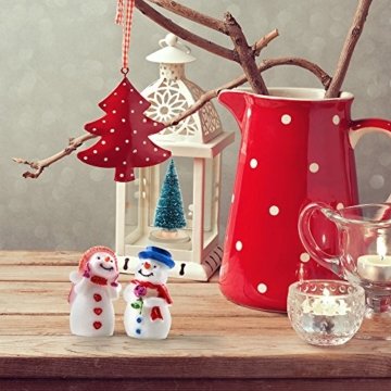 KUUQA 31 Stücke Mini Modell Schnee Frost Bäume Flasche Pinsel Bäume Kunststoff Winter Schnee Ornamente Tabletop Modell Bäume für DIY Wohnkultur Tischdekoration Diorama Modelle - 6