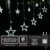 LED Lichterkette 12 Sterne, Lichtervorhang weihnachtslichter Sternenvorhang 138 LEDs 8 Modi Für Innen Außen, Weihnachten, Party, Hochzeit, Garten, Balkon, Deko (Kaltweiß) - 2